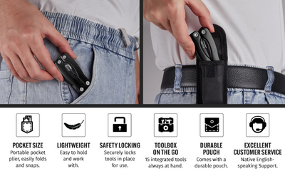 9 In 1-Multi-Function Folding Plier with FREE DELIVERY