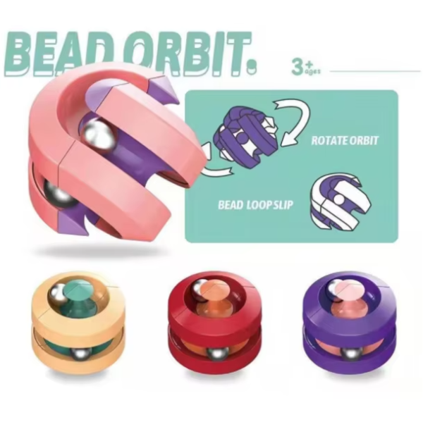 Decompression Orbit Ball Cube – Anti-Stress Fidget Toy for Kids and Teens (2 Random Colors)